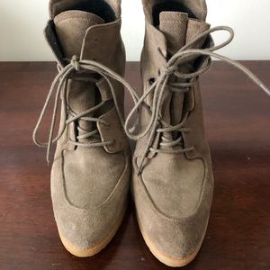 Stuart Weitzman Suede Wedge Bootie size 6